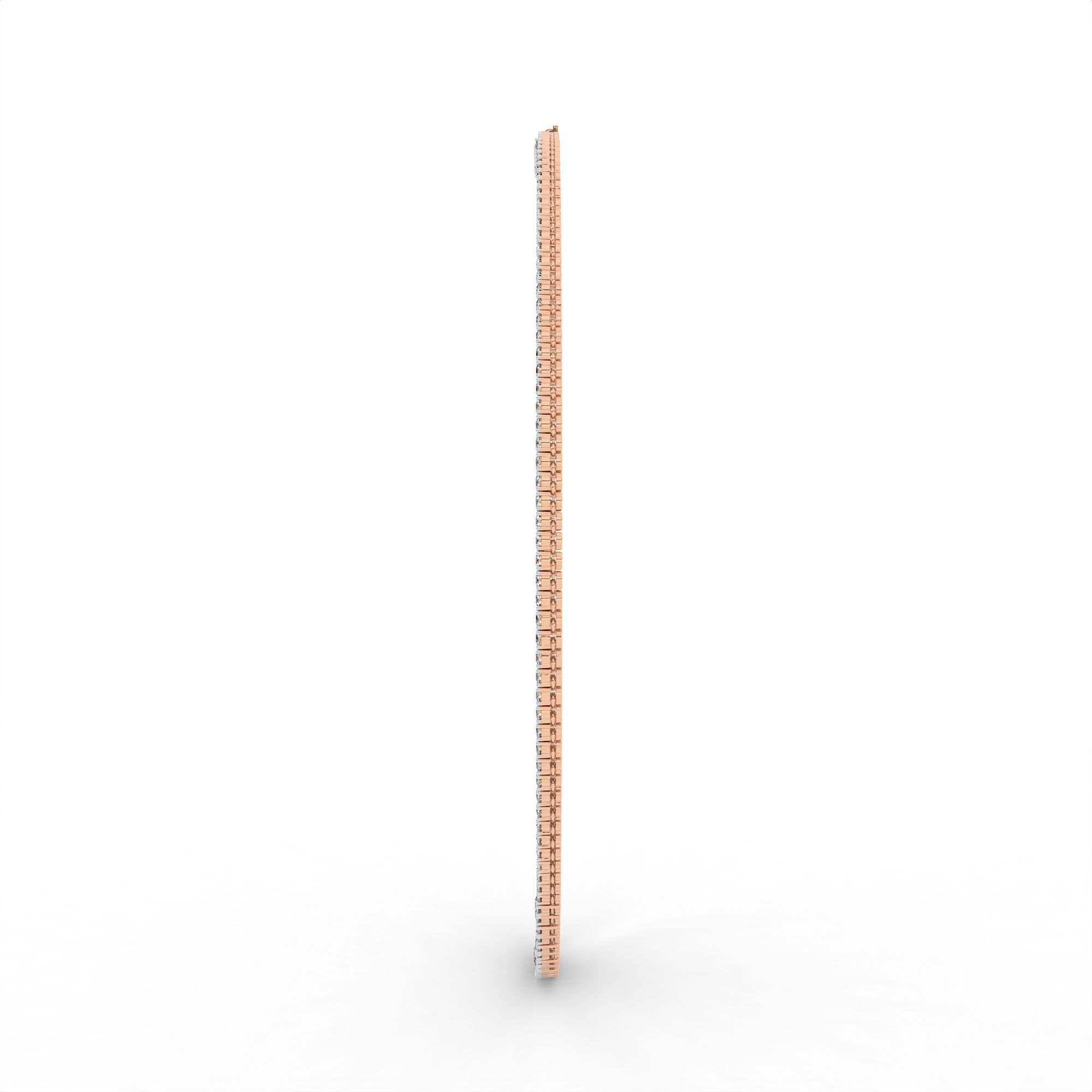 18KT yellow gold Plated tennis necklace featuring a continuous row of round-cut diamonds