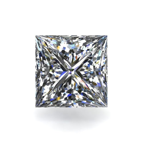Princess Cut Certified Moissanite Diamond D VVS1