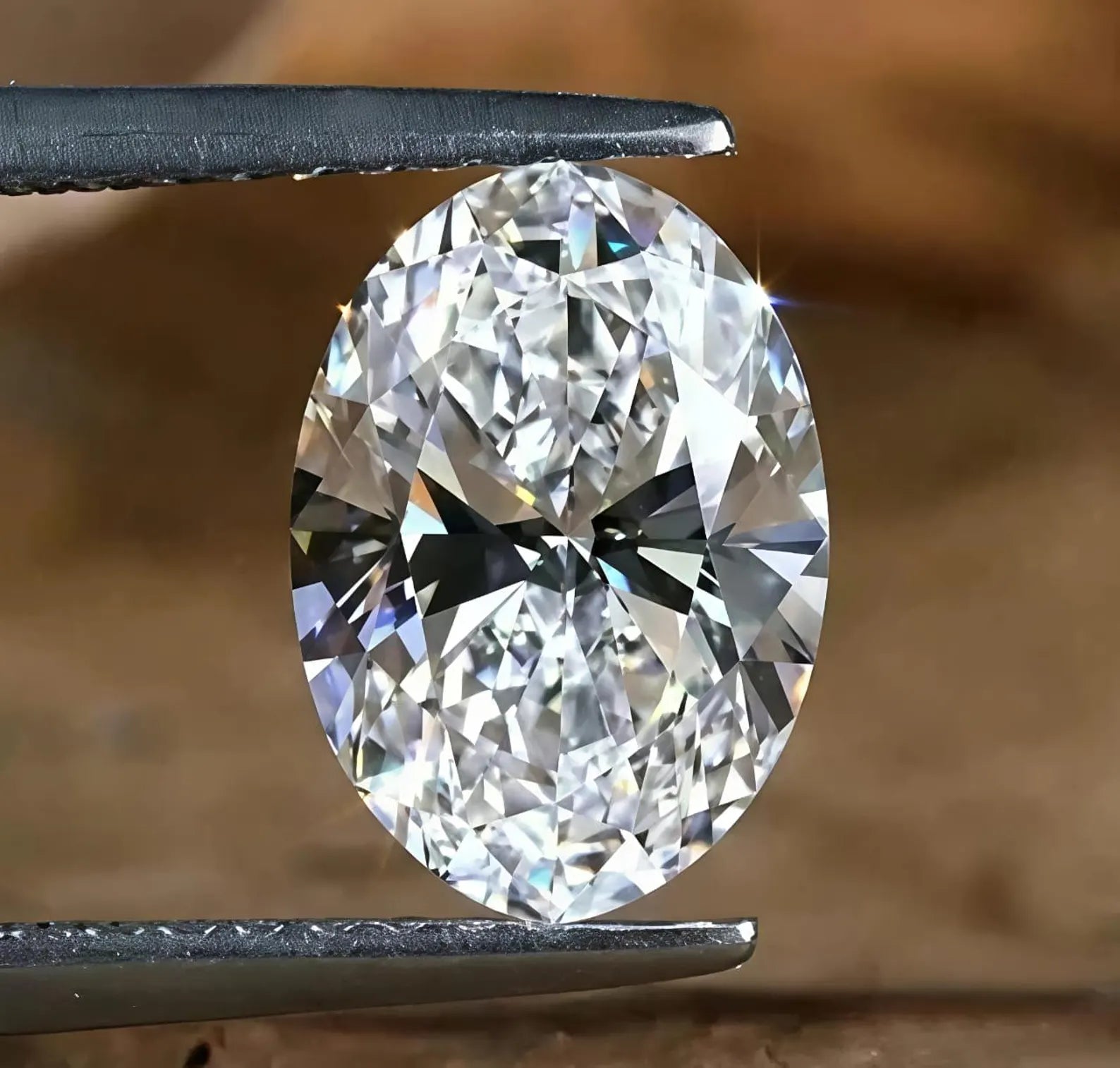 Oval Cut Certified Moissanite Diamond D VVS1